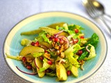 Pear, walnut and pomegranate salad