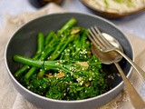 Stir fried broccoli with sesame and garlic