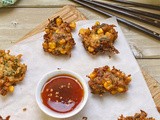 Thai-style sweetcorn fritters with sweet chilli dipping sauce