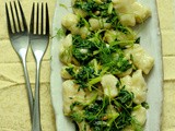 Potato Gnocchi in Dill and Spinach Sauce