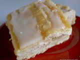 Rhubarb Slices with Buttered Almond Glaze