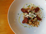 Charred Octopus with White Beans and Goat Chorizo