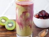 Dairy Free Cherry Kiwi Smoothie (Vegan)