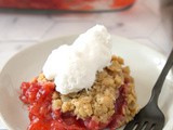 Gluten Free Strawberry Rhubarb Crisp (Vegan)