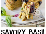 Savory Basil Cornmeal Cakes with Wild Blueberry Preserves
