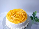 Mango rose cake
