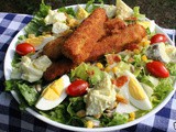Chicken Fried Picnic Salad / #SundaySupper