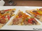 Chicken Sausage and Mushroom Flatbread Appetizer