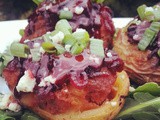 Loafin’ Around on the Easy Bus | bbq Meatloaf Stuffed Potato Skins with Smokey Bleu