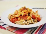 Easy Western : Post #4 : Shrimp and Mushroom Pasta in Marinara Sauce