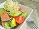 Salmon Sashimi and Avocado Salad