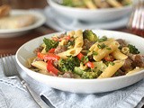Creamy Skillet Penne with Sausage and Broccoli