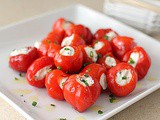 Peppadew Peppers stuffed with Feta, Garlic, and Chives