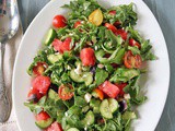 Tomato and Watermelon Salad with Feta Cheese