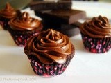 Moist Chocolate Cupcakes w/ Whipped Ganache Frosting