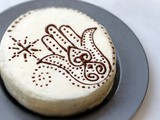 Monochrome Chocolate Cake with Hamsa motif
