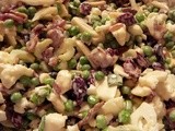Crunchy Pea & Cauliflower Salad with Almond & Cranberries, Not to Mention the Bacon