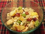 Roasted Chicken Salad with Pears and Grapes