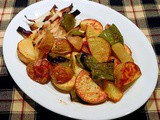 Roasted Potatoes with Green Peppers and Onions