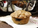 Blueberry Gingerbread Streusel Muffins