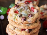 Candied Cherry Christmas Chocolate Chip Cookies