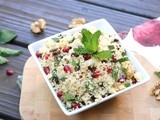 Couscous Salad with Pomegranate Seeds & Mint {Eating the Alphabet Letters p, q, r}