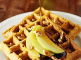 Pumpkin-Apple Waffles ~ freezer-friendly for a quick-&-easy breakfast