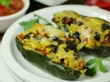 Southwestern Stuffed Poblano Peppers {with Concord Foods' Salsa}