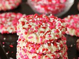 Valentine's Sprinkle-Coated Sugar Cookies