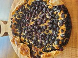 Blueberry basque cheesecake