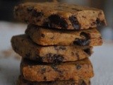 Espresso-chocolate shortbread cookies