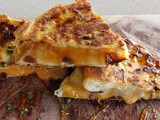 Garlic butter naan grilled cheese