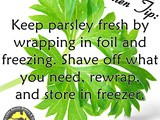Tuesday Tip: How to Make Parsley Last Longer