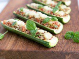 Stuffed Zucchini Boats With Quinoa and Pico De Gallo