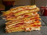 Leftover Turkey, Brie and Cranberry Quesadillas