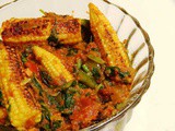 Baby Corn and Spinach Masala Curry