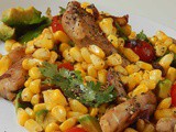 Chicken and Corn Salad Recipe with Avocado in less than 30 mins