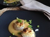 Almond-Crusted Scallops with Apple-Onion Puree