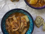 Once Upon a Table {Two Calamari Recipes – Papas con Chocos & Habas con Chocos}