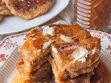 Apple pancakes with apple syrup
