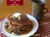 Apple pancakes with apple syrup