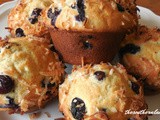 Banana blueberry coconut muffins