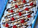 Banana split cake