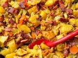 Cabbage, bacon and potato skillet