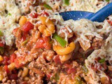 Cheesy tomato italian sausage skillet