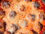 Chicken parmesan meatball skillet