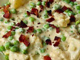 Creamed peas and potatoes
