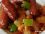 Pineapple sausage baked beans