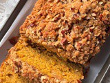 Pumpkin pecan streusel bread