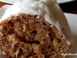 Sour cream spice cake with sour cream frosting
